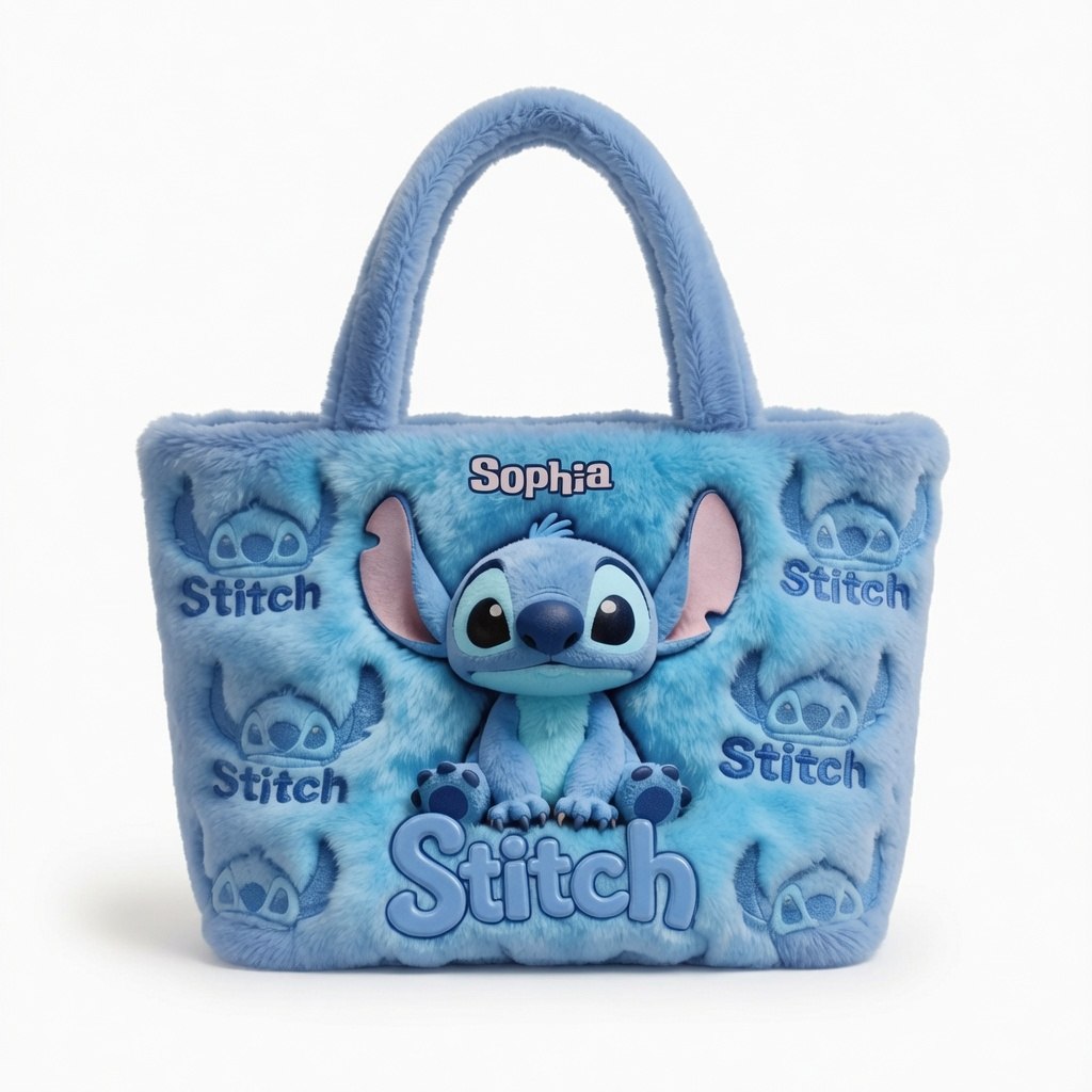 Blue Ohana - Personalized Quilted Tote Bag - NSK10047