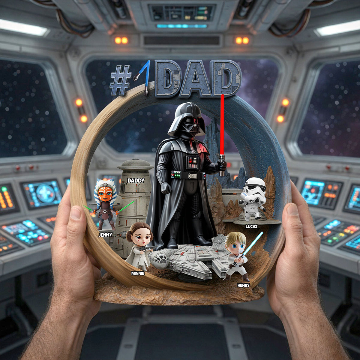 Strongest #1 Dad - Personalized Custom Shape Acrylic Plaque – MNPST0323