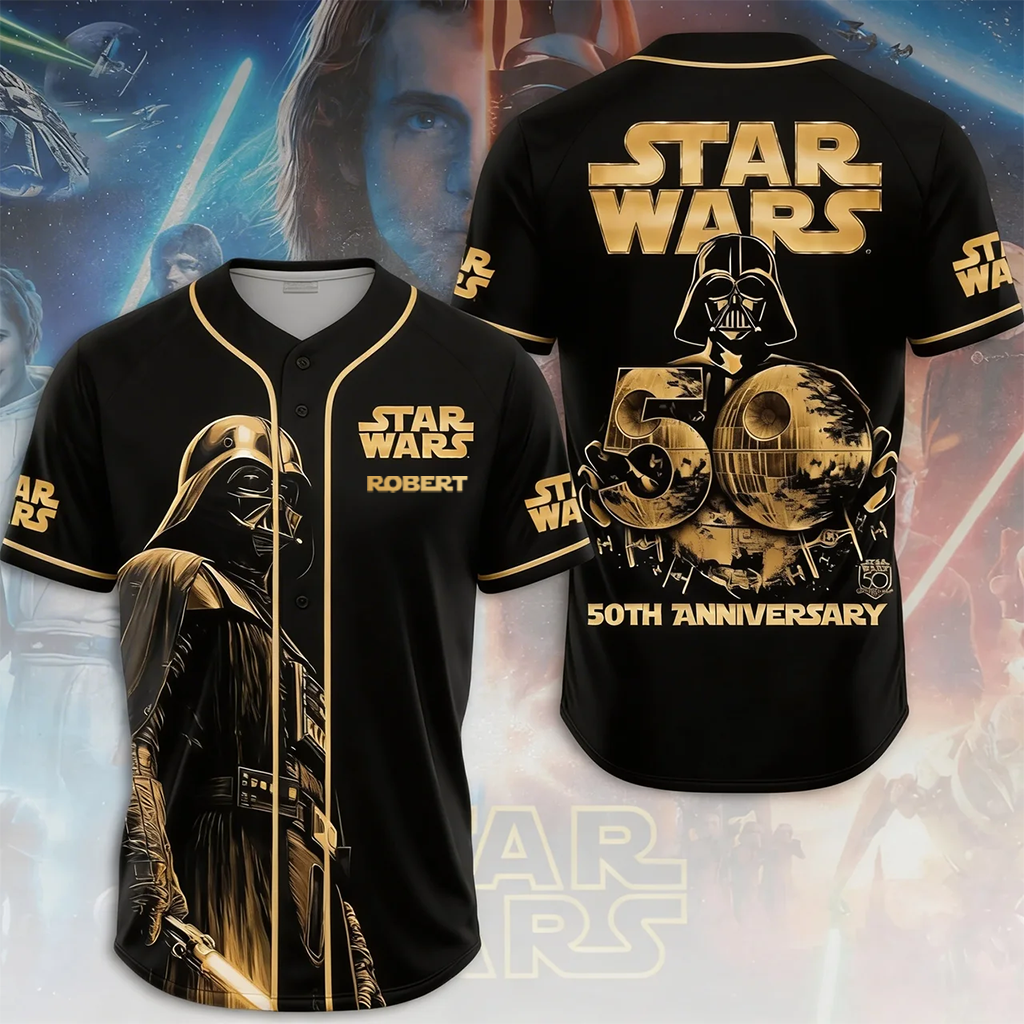 Galactic Saga 50th Anniversary - Personalized Baseball Jersey - MNPS0403NL