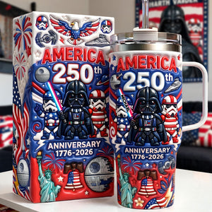 Galactic Saga USA 250th Anniversary - Personalized The Force Tumbler With Handle - MNPT0501STW