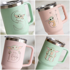Summer Chill Galactic Buddy – Personalized Tumbler With Handle - MNPT0502STW