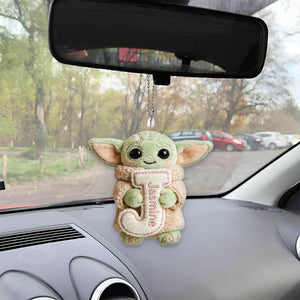 Summer Chill Initial Charm – Personalized Galactic Plush Keychain - MNPPK0501