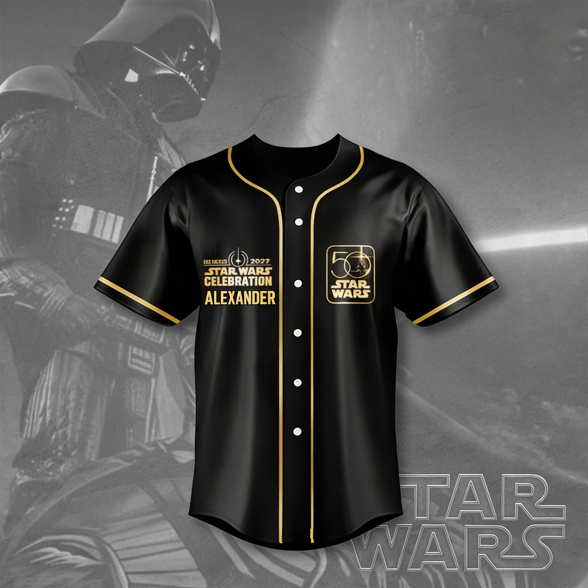 Galactic Saga 50th Anniversary - Personalized Baseball Jersey - MNPS0413NL