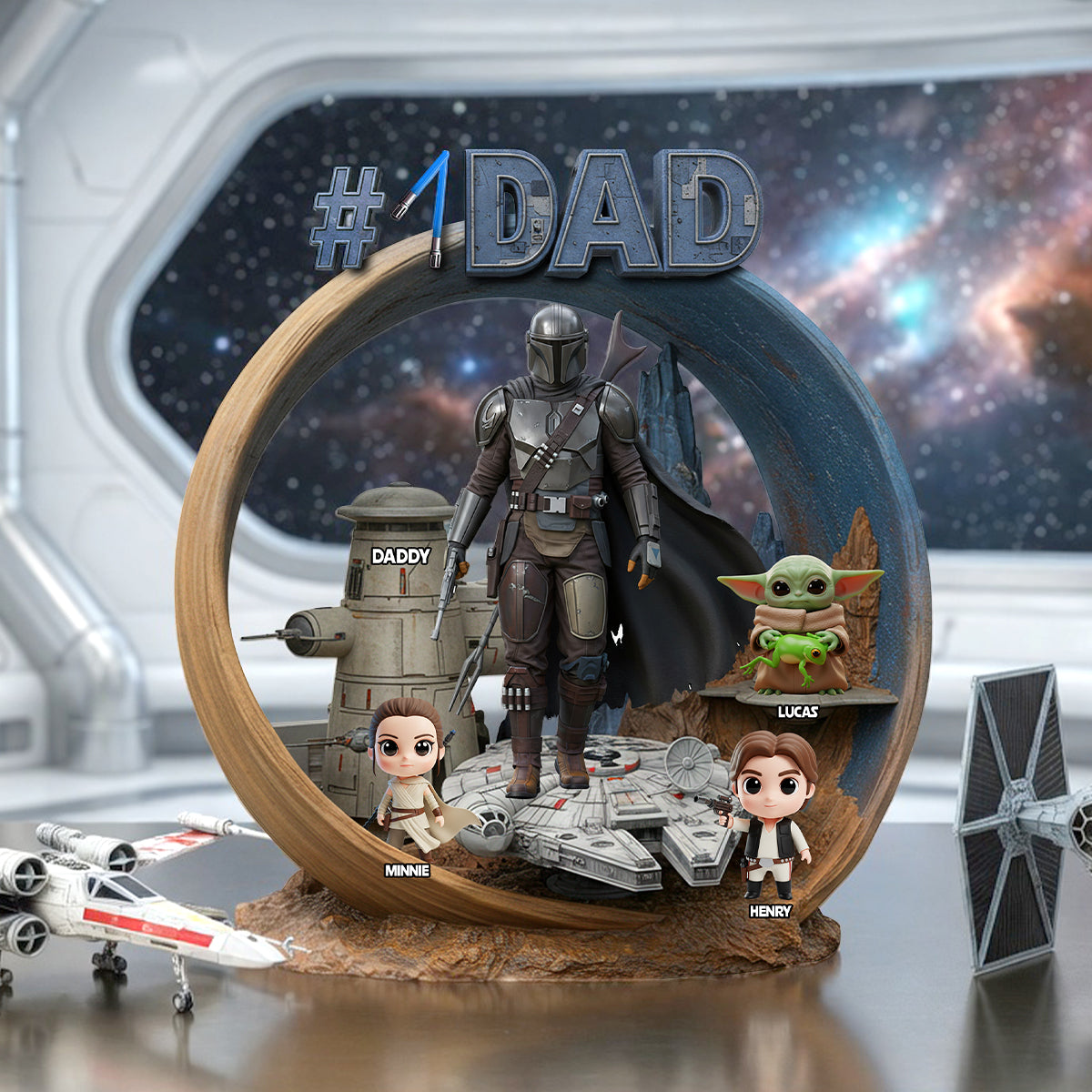 Strongest #1 Dad - Personalized Custom Shape Acrylic Plaque – MNPST0323