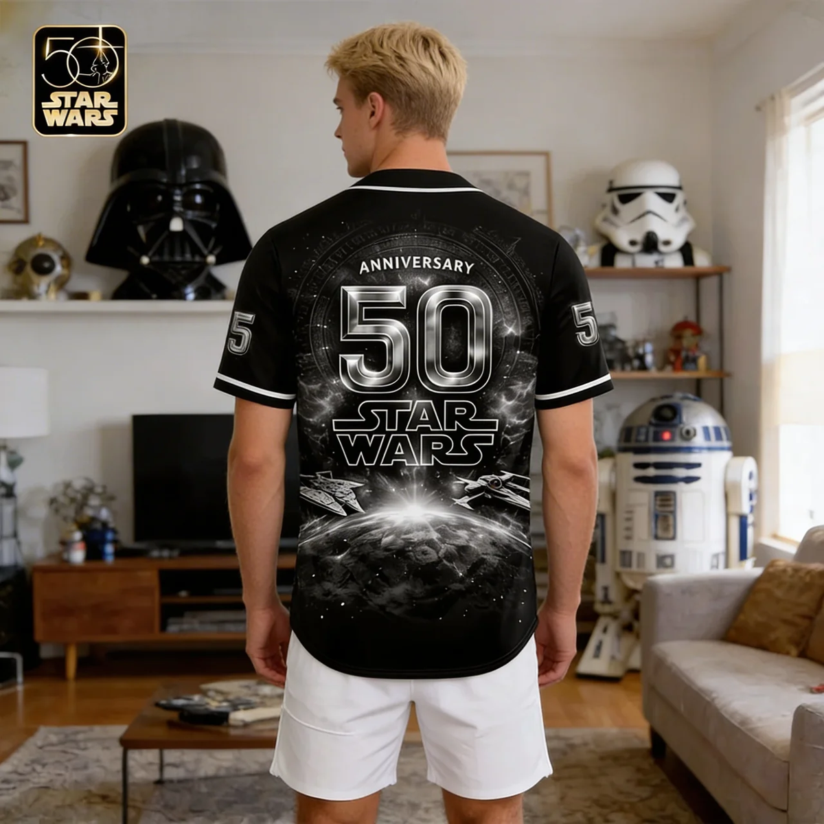 Galactic Saga 50th Anniversary - Personalized Baseball Jersey - MNPS0412NL