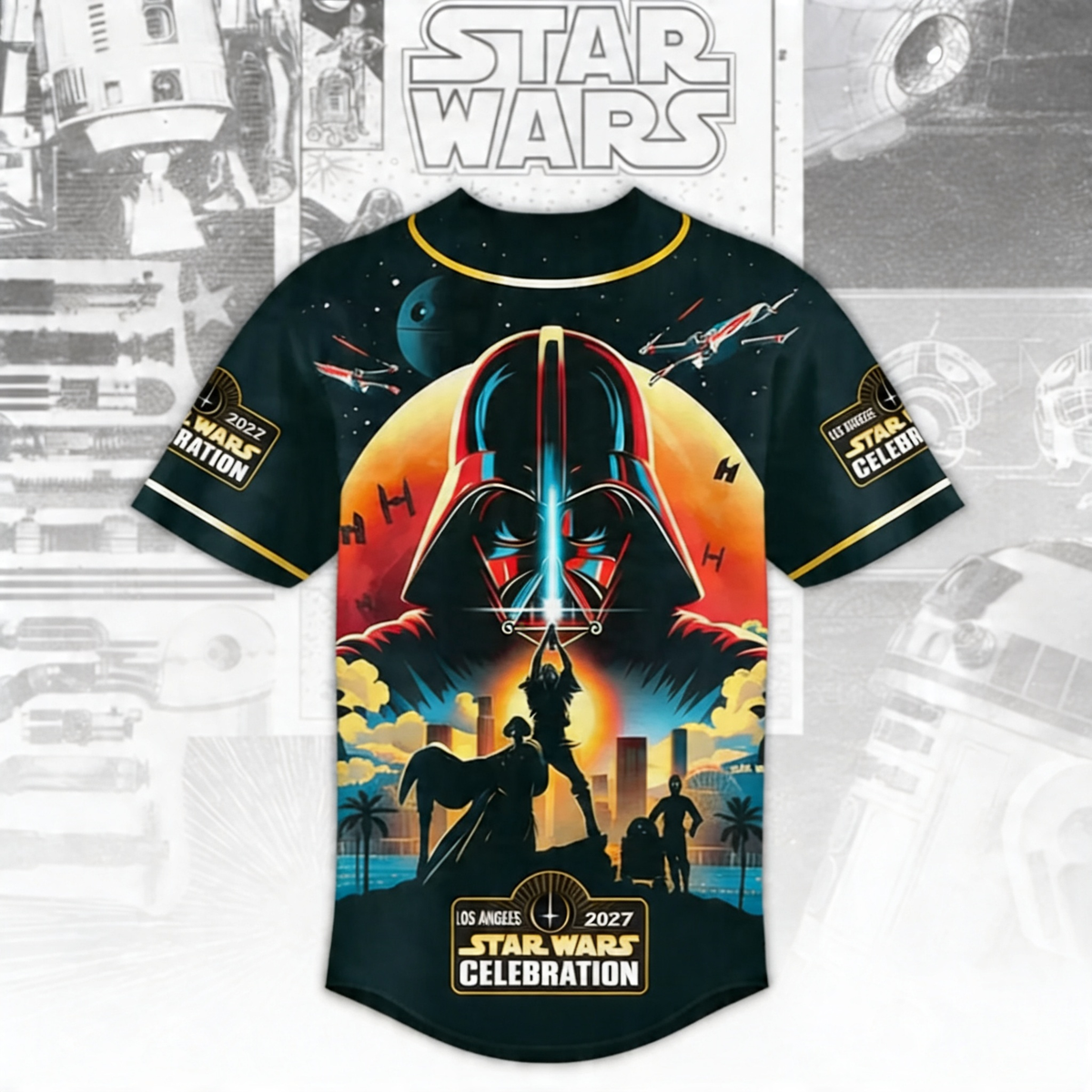 Galactic Saga 50th Anniversary - Personalized Baseball Jersey - MNPS0407NL