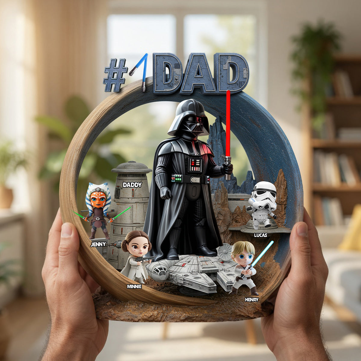 Strongest #1 Dad - Personalized Custom Shape Acrylic Plaque – MNPST0323