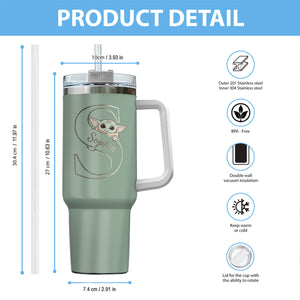 Summer Chill Galactic Buddy – Personalized Tumbler With Handle - MNPT0502STW