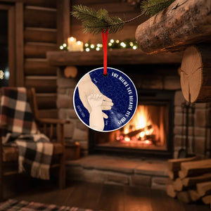 The night you became my mom - Personalized Anniversary Ceramic Ornament