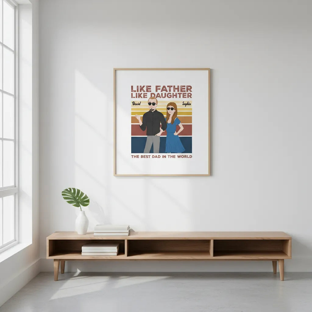 Like Father Like Daughter - Personalized Dad Poster