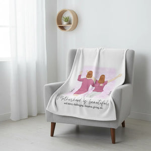 Motherhood is beautiful - Personalized Mom Blanket