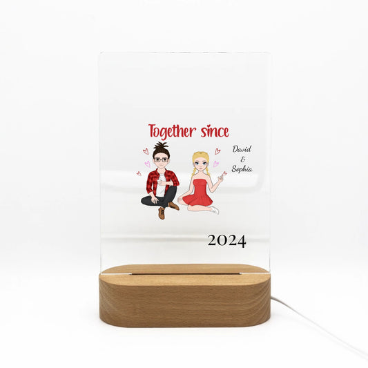 Together since - Personalized Couple Acrylic Nightlight