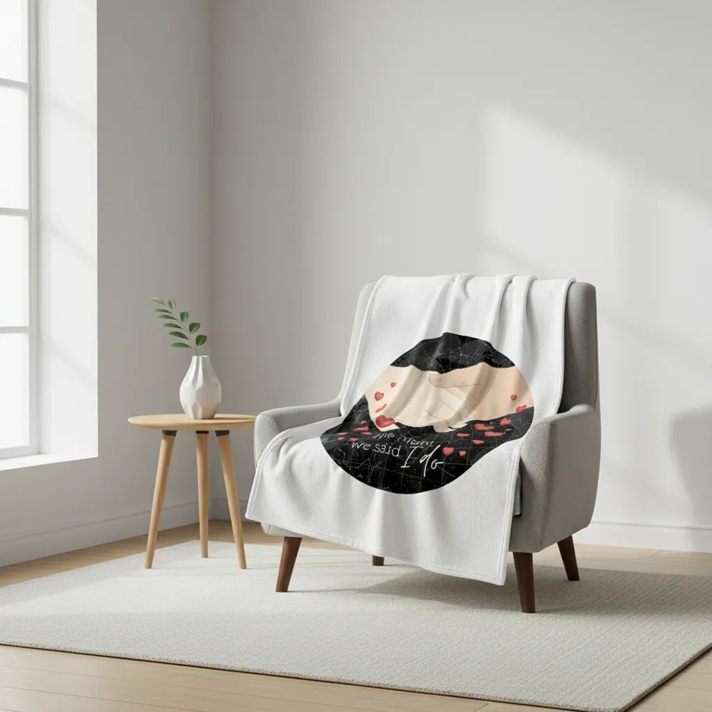 The night we fell in love -  Personalized Couple Blanket