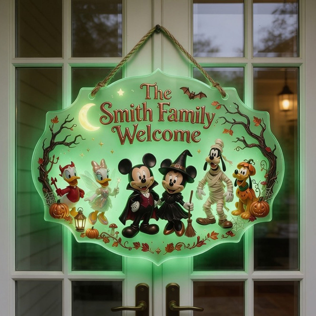 Happy Halloween - Personalized Mouse Luminous Acrylic Sign - NSK10118