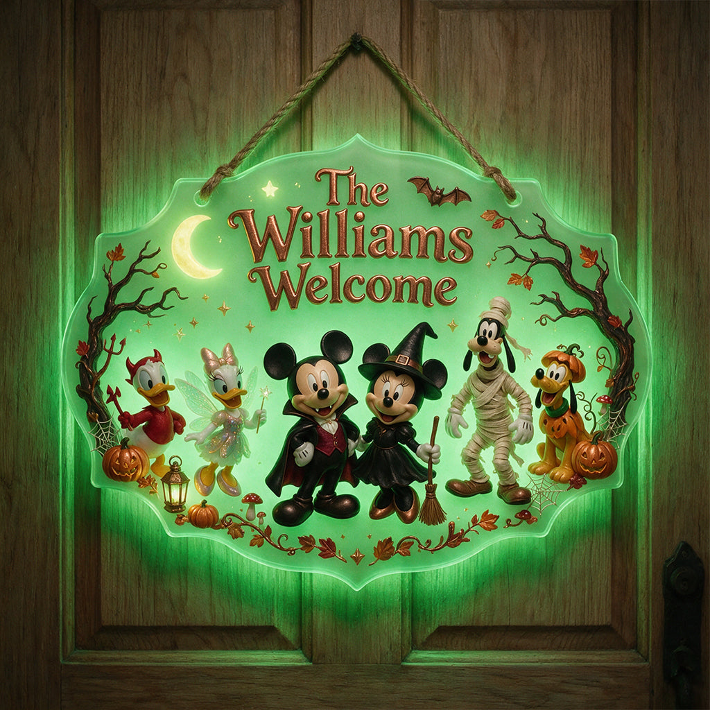 Happy Halloween - Personalized Mouse Luminous Acrylic Sign - NSK10118