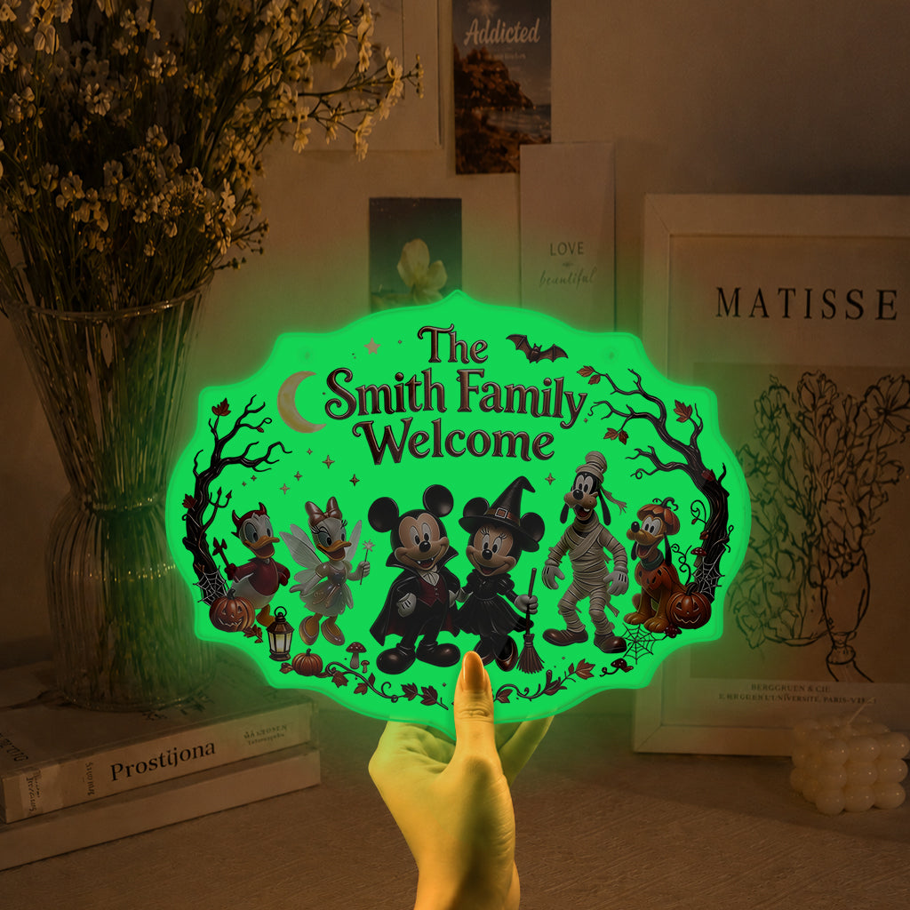 Happy Halloween - Personalized Mouse Luminous Acrylic Sign - NSK10118