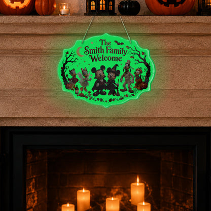 Happy Halloween - Personalized Mouse Luminous Acrylic Sign - NSK10118