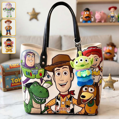 Galaxy And Western Buddy Toy - Personalized Toy Story Leather Bag - NSK10023
