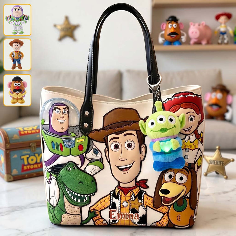 Galaxy And Western Buddy Toy - Personalized Toy Story Leather Bag - NSK10023