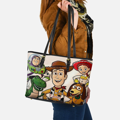 Galaxy And Western Buddy Toy - Personalized Toy Story Leather Bag - NSK10023