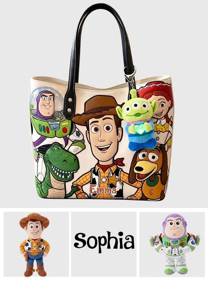 Galaxy And Western Buddy Toy - Personalized Toy Story Leather Bag - NSK10023
