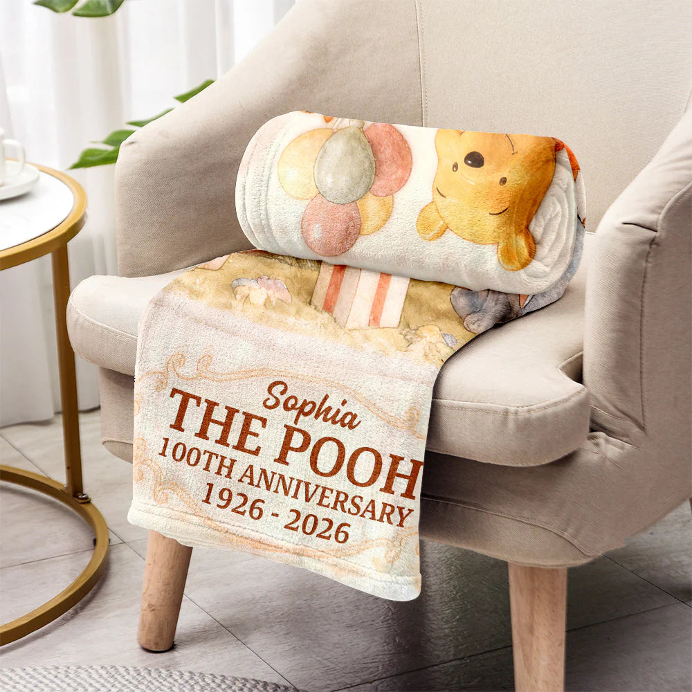 Honey Bear & Friends 100th Anniversary - Personalized Mouse Blanket | MNPB01003