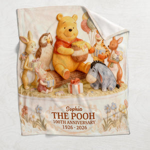 Honey Bear & Friends 100th Anniversary - Personalized Mouse Blanket | MNPB01003