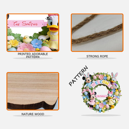 Easter's Day Magical Friends - Personalized Mouse Custom Shaped Wood Sign | MNPWS01001