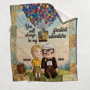 You Are My Greatest Adventure - Personalized Couple Blanket | EAJBLK12006