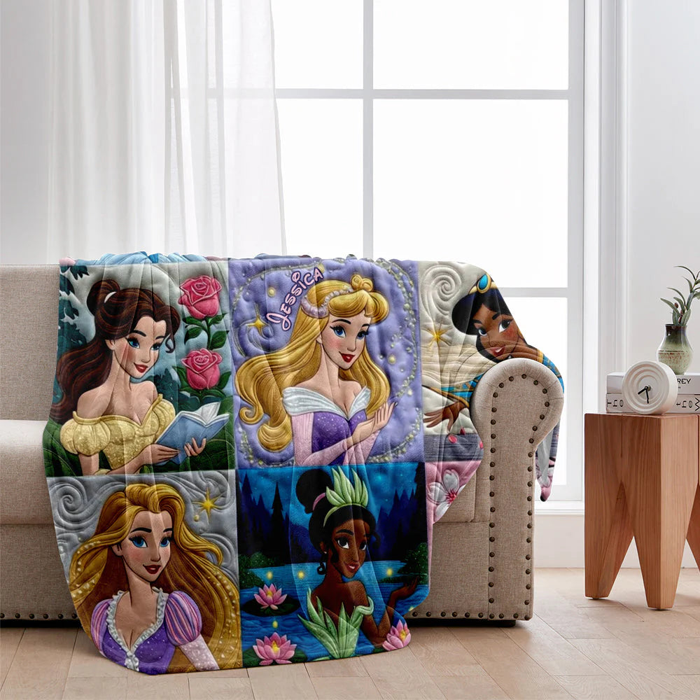 Beautiful Princesses - Personalized Blanket