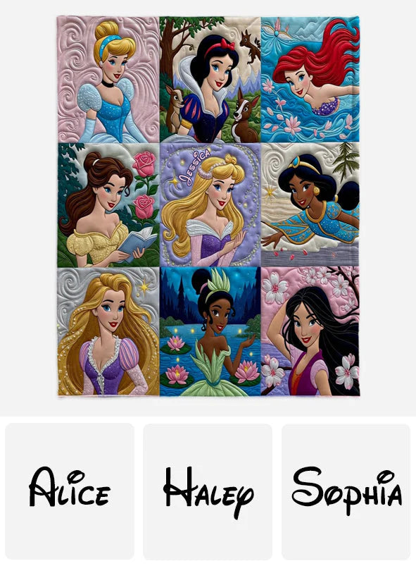 Beautiful Princesses - Personalized Blanket