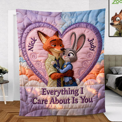 Everything I Care About Is You - Personalized Mouse Blanket | EAJBLK12008