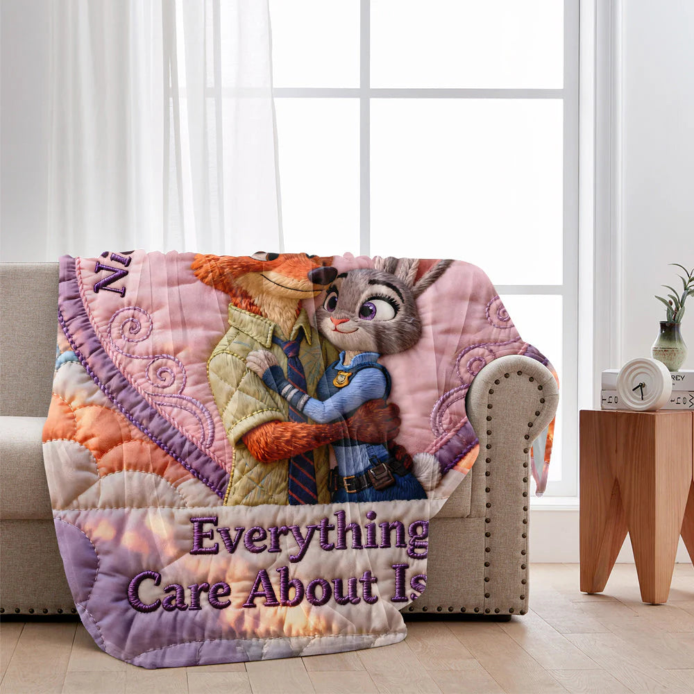 Everything I Care About Is You - Personalized Mouse Blanket | EAJBLK12008