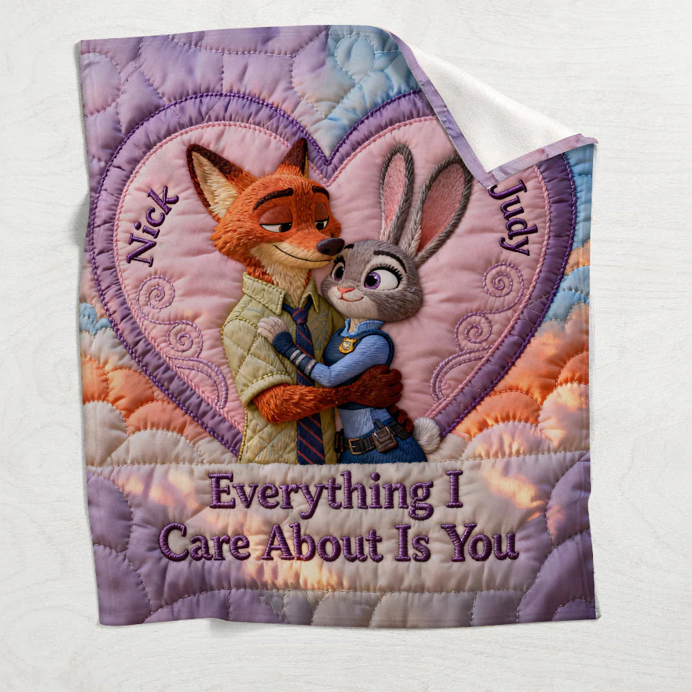 Everything I Care About Is You - Personalized Mouse Blanket | EAJBLK12008