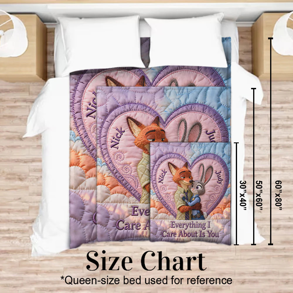Everything I Care About Is You - Personalized Mouse Blanket | EAJBLK12008