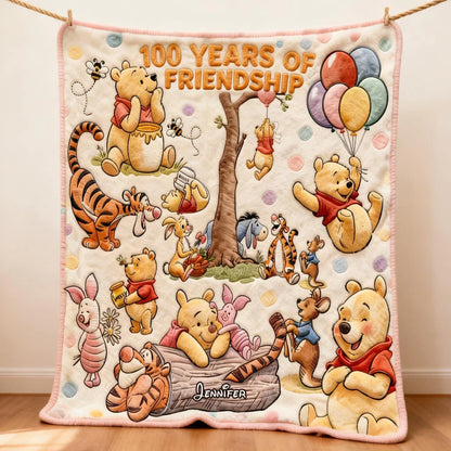 Bear And Friends - Personalized Mouse Blanket | MNPB01001
