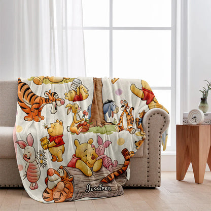 Bear And Friends - Personalized Mouse Blanket | MNPB01001