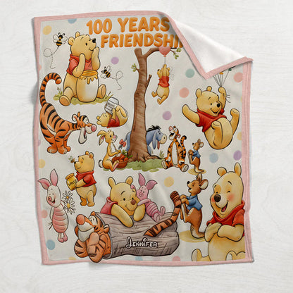 Bear And Friends - Personalized Mouse Blanket | MNPB01001