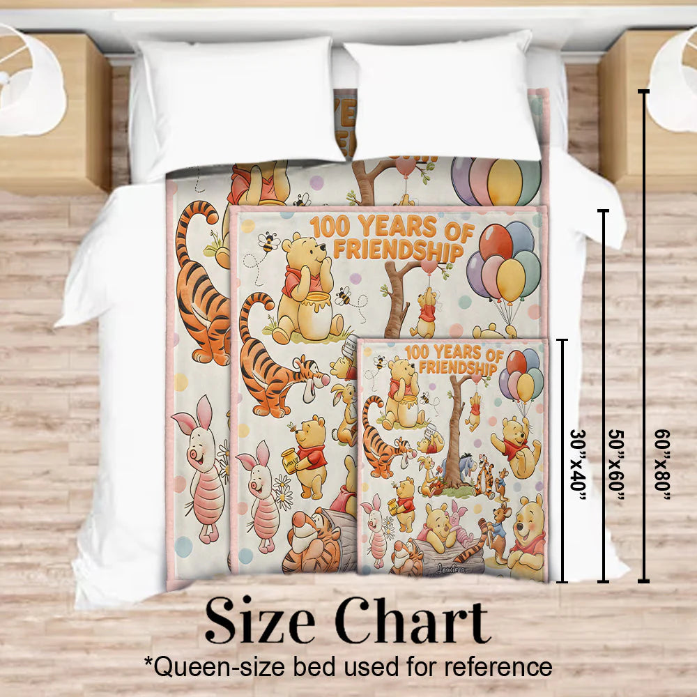 Bear And Friends - Personalized Mouse Blanket | MNPB01001