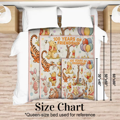 Bear And Friends - Personalized Mouse Blanket | MNPB01001