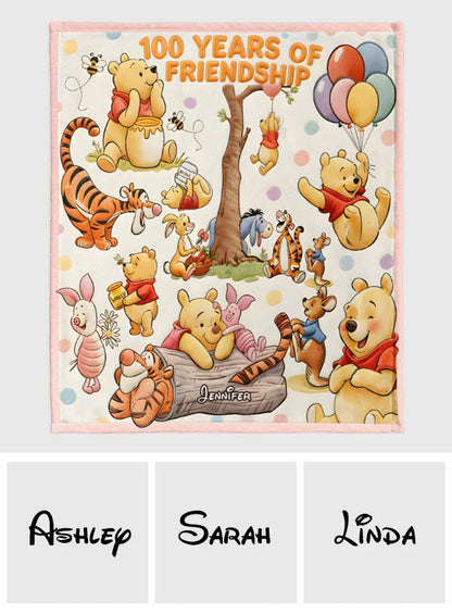 Bear And Friends - Personalized Mouse Blanket | MNPB01001