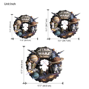 May The Fourth Be With You - Personalized The Force Shaped Wood Sign With Sash - MNPS01WS