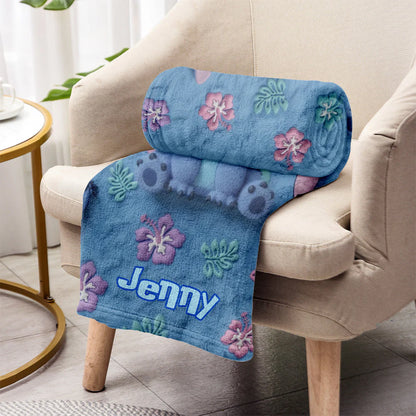 Ohana Means Family - Personalized 3D Inflated Effect Blanket
