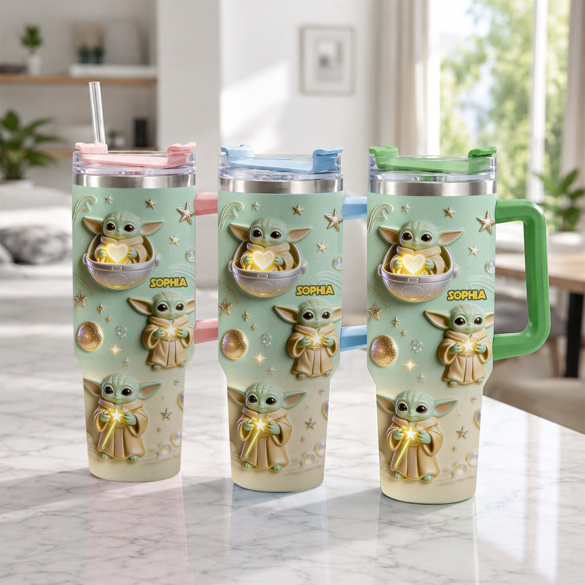 Cute Baby - Personalized Tumbler With Plush Charm - NSK10001