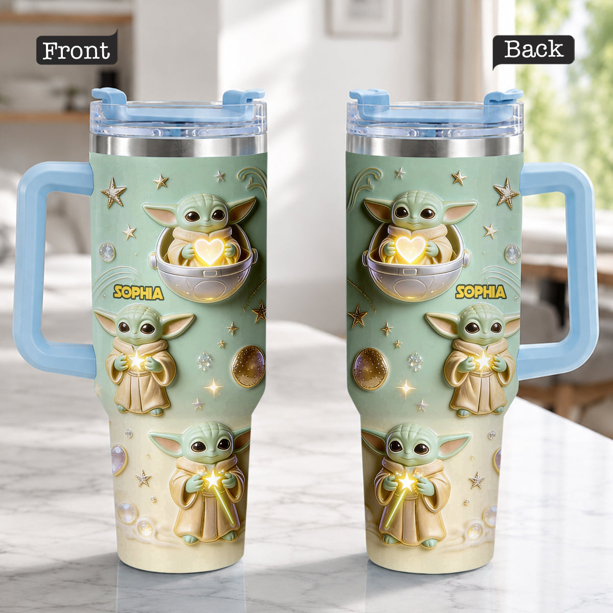 Cute Baby - Personalized Tumbler With Plush Charm - NSK10001