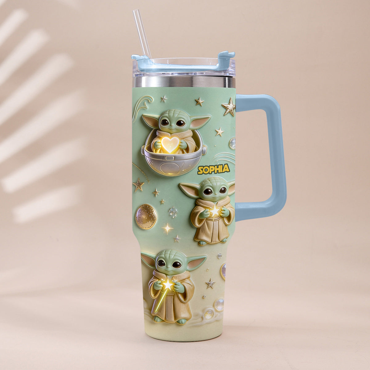Cute Baby - Personalized Tumbler With Plush Charm - NSK10001