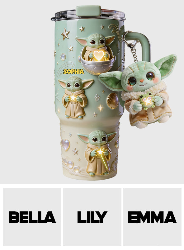 Cute Baby - Personalized Tumbler With Plush Charm - NSK10001
