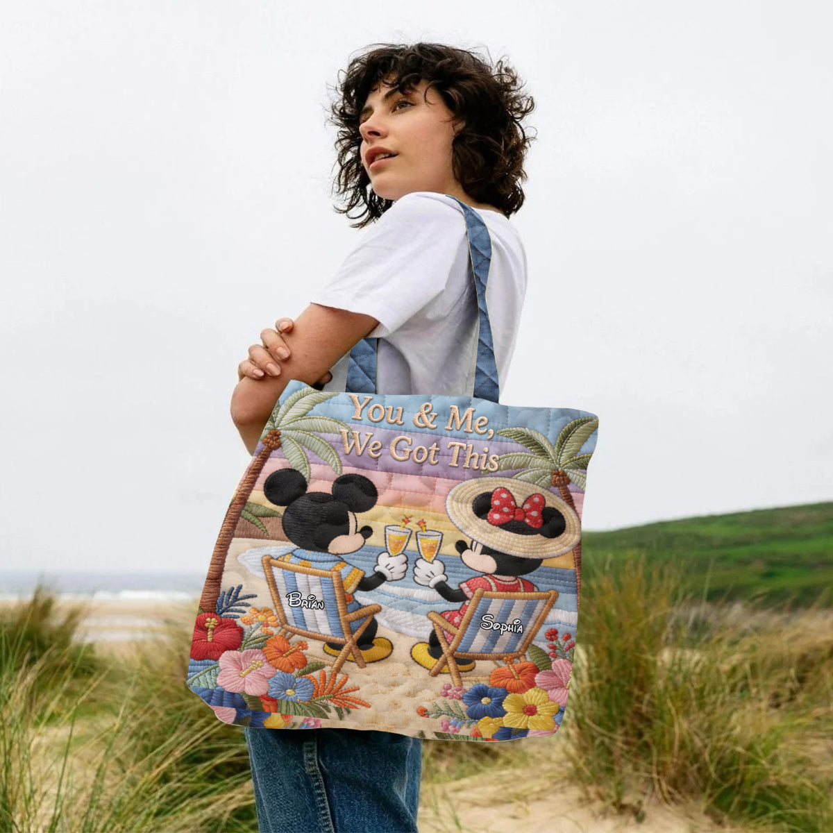Magic Mouse Moments - Personalized Quilted Tote Bag - NSK10057