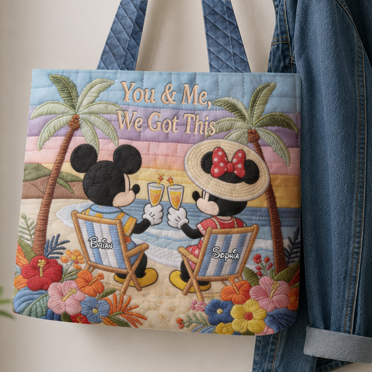 Magic Mouse Moments - Personalized Quilted Tote Bag - NSK10057