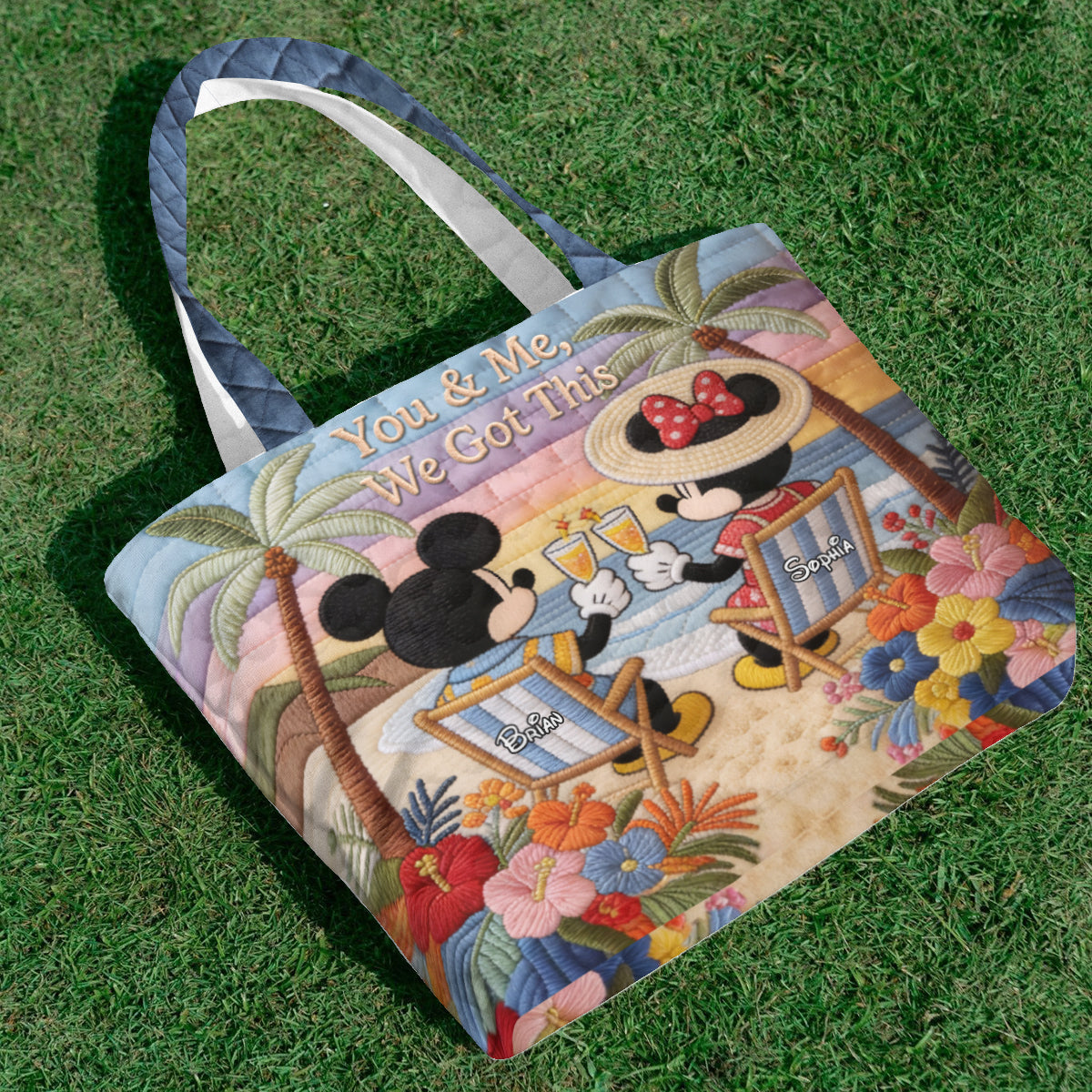 Magic Mouse Moments - Personalized Quilted Tote Bag - NSK10057
